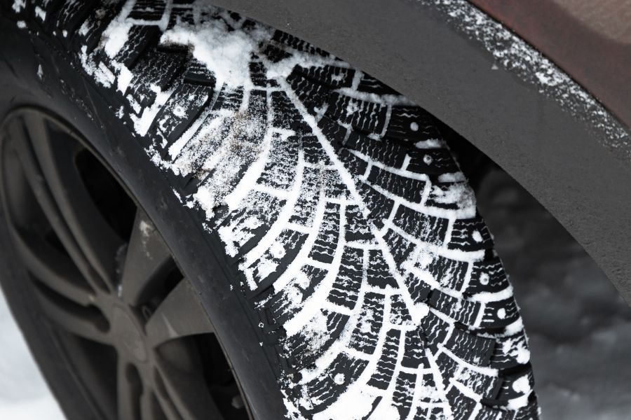 SUV car snow tire with metal studs 
