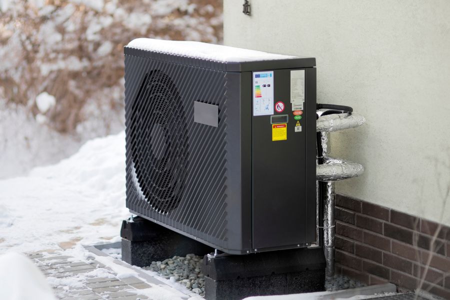 Air Source Heat Pump in winter condition