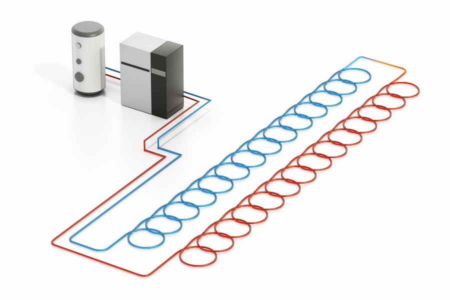 Geothermal Heating and Cooling system concept